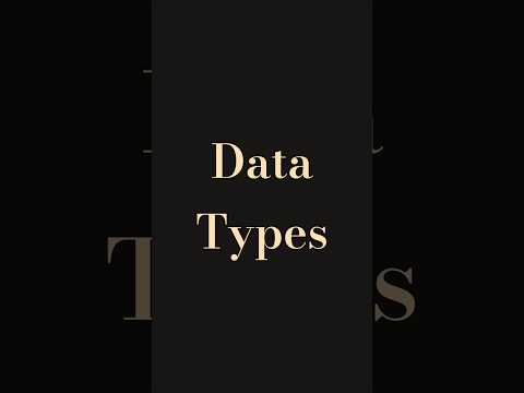 Data types in