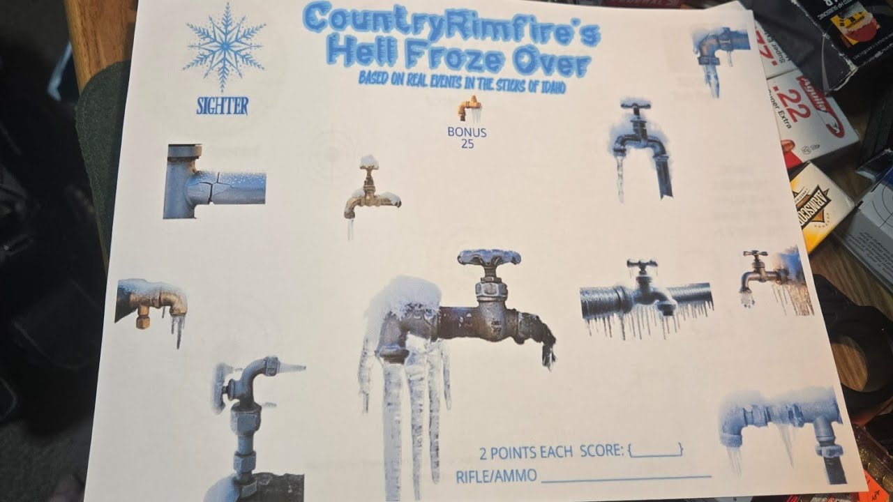 Country Rimfire's Hell Freeze Over Challenge. Tikka T1X 22lr Rifle. Federal Auto Match Ammo.