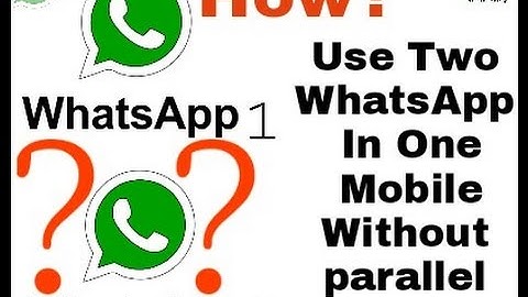 How to use 2 whatsapp in 1 mobile|| without parallel space