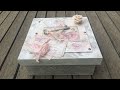 Caja shabby chic con chalk paint y papel