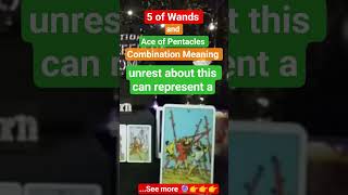 FRICTION INTO FORTUNE coming competition #5 of Wands an #Ace of Pentacles Combination Meaning #tarot