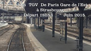 En cabine TGV de Paris Gare de l'Est à Strasbourg Printemps 2015