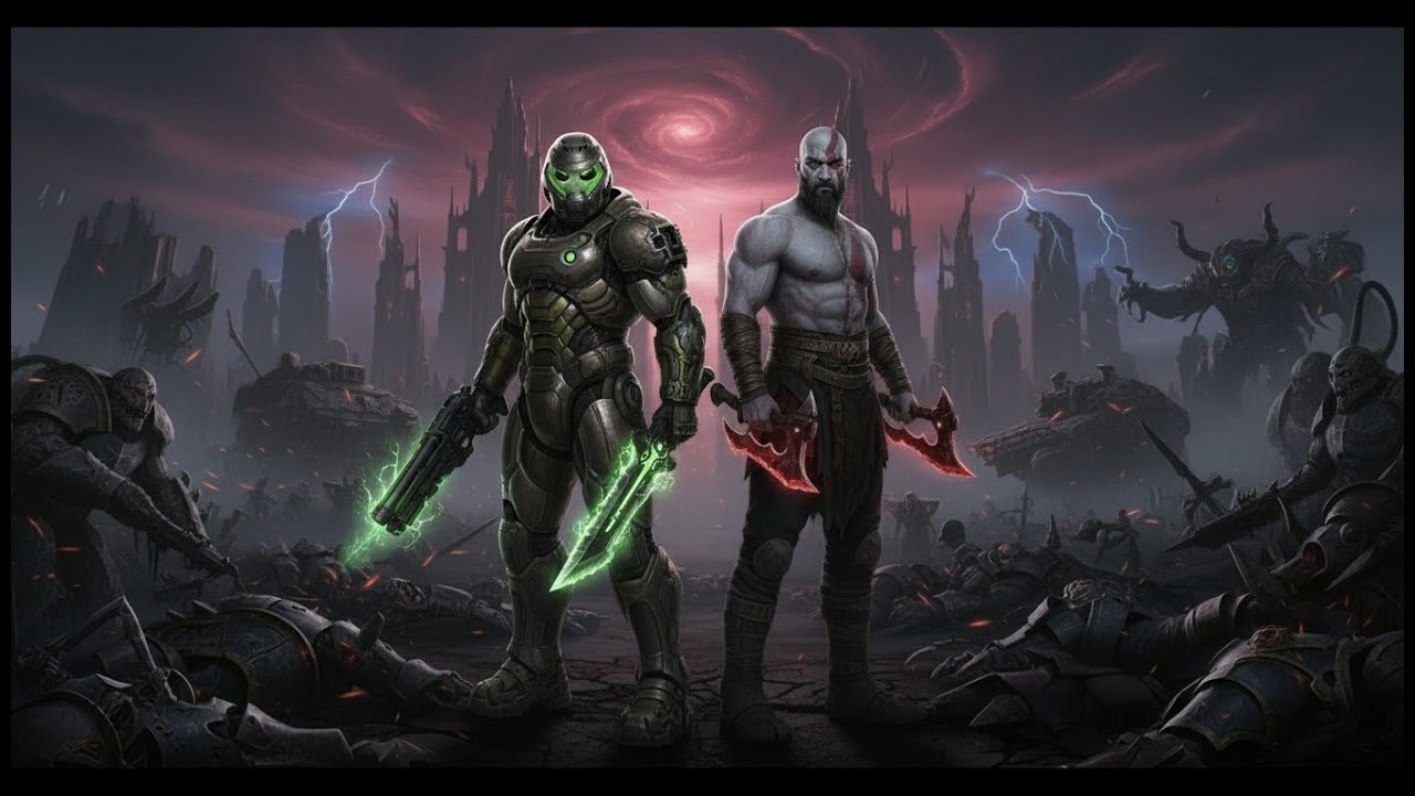 WHAT IF DOOMGUY AND KRATOS ENTERED WARHAMMER 40K TOGETHER?