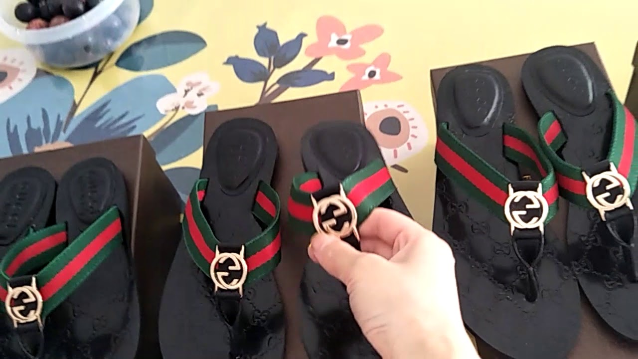 gucci gg logo sandals