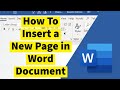 How to Insert a New Page in Word (2022)