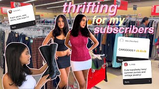 THRIFTING FOR MY SUBSCRIBERS  ❥⋆✮ (try-on haul & giveaway at end)