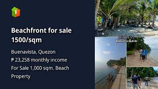 Beachfront for sale 1500/sqm