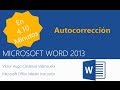 Autocorrección En Word 2013