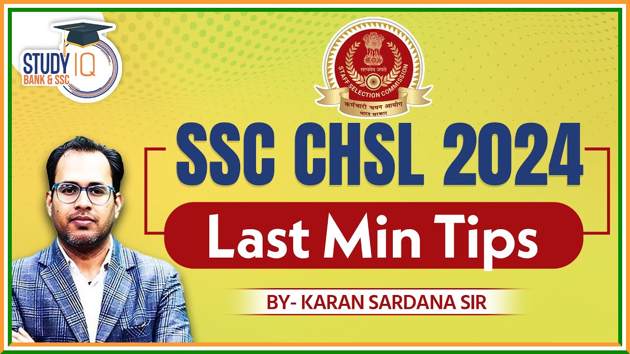 SSC CHSL 2024 TIER 1 | Last Minutes Tips | Best Wishes To Aspirants by ...