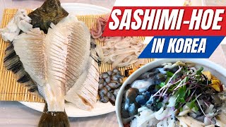 How Korean EAT Sashimi, HOE? #koreanfood