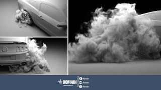 Car Tyre Burnout VFX  Smoke with Phoenix FD 3D Studio Max screenshot 4