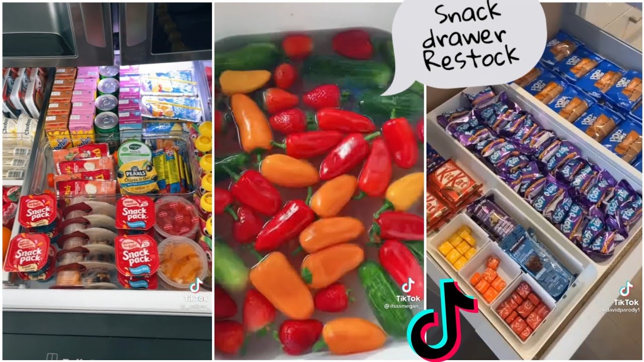 Snack Drawer Restock #asmr #restock #snackdrawer #kitchen #snacks