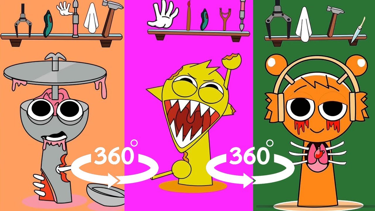 360º VR Incredibox Sprunki Rescue Oren, Simon, Clark 