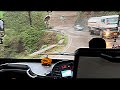 Skilled Volvo Bus Driving in Himachal Pradesh During Risky Rainy Season