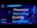 10-2 Spectrum for assessing financial reporting quality. (for the CFA Level 1 exam)