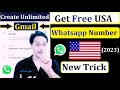 How to create Whatsapp Fake account with free USA number | Create Gmail without phone number (2022)