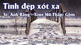 Karaoke Tình Đẹp Xót Xa Tone Nữ Thấp | TAS BEAT
