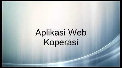 Source Code Aplikasi Koperasi Web PHP Mysql Native