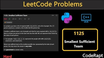 Smallest Sufficient Team | Leetcode Q.1125 | Python | C++ | Leetcode Daily Challenges