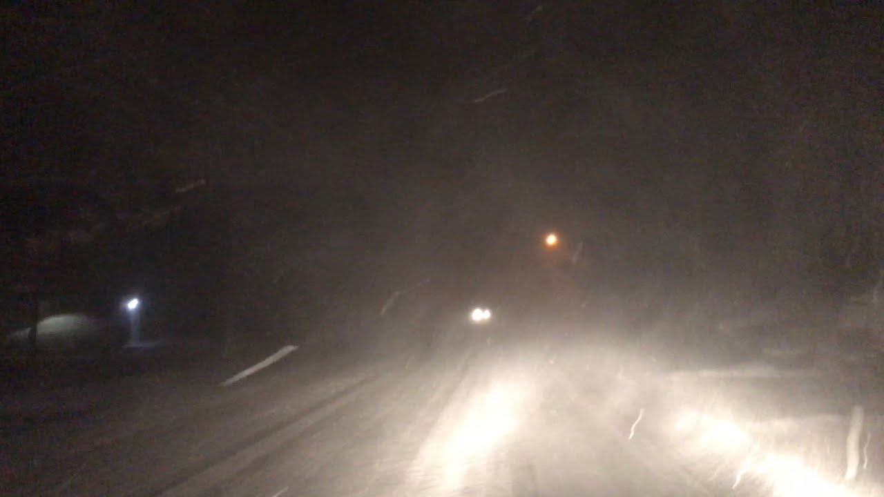 Big Bear Snow Drive to Erwin Lake. Erwin blizzard conditions almost. 2