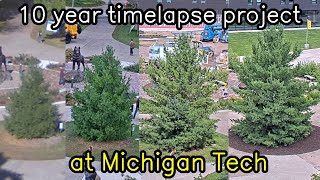 10 years of timelapsing most of the webcams at Michigan Tech
