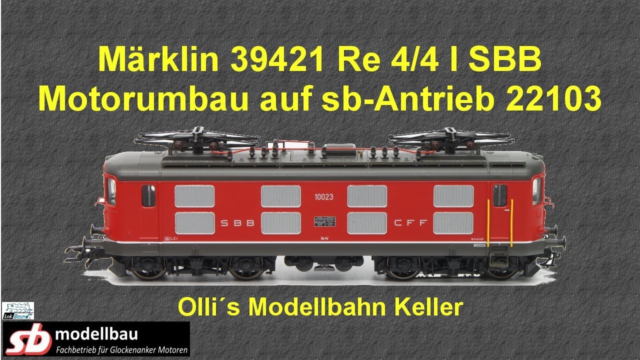 Märklin 39421 Re 4/4 I, Motorumbau auf sb-Antrieb 22103