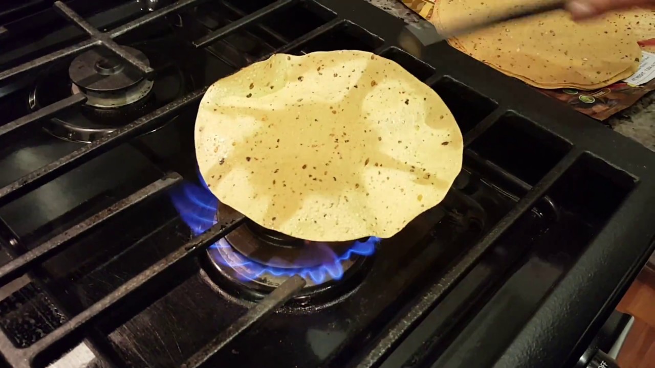 Healthy Fried Papad (Papadum) - Cooktop And Microwave Style!