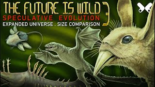 The Future is Wild 3: Fan Expanded Universe. Speculative Evolution. size comparison