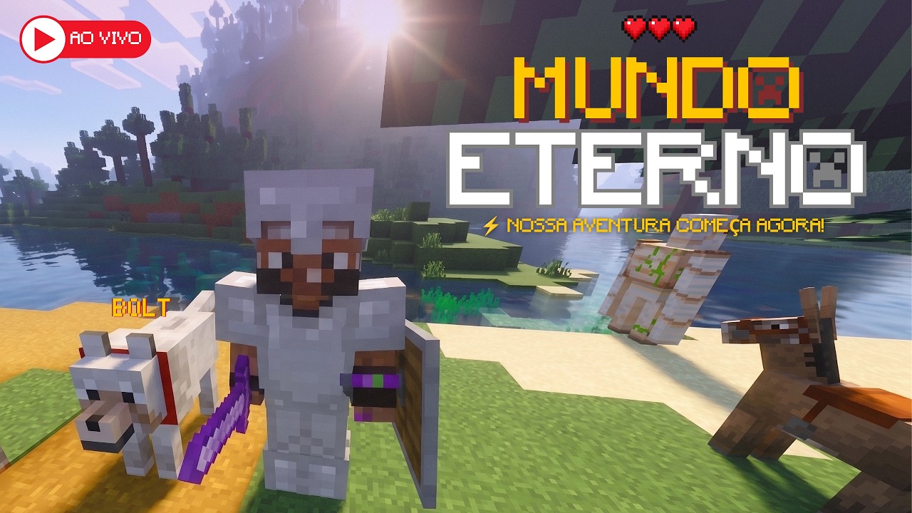 🔴 LIVE ON! MEU NOVO COMPANHEIRO DE AVENTURA! 🐶💎⛏️ | MINECRAFT BEDROCK | XPHELIP GAMEPLAY