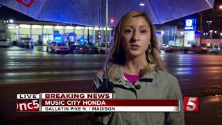 Possible barricaded suspect at Madison car dealership