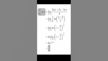 Derivative of ln(x) by basic principle method l calculus