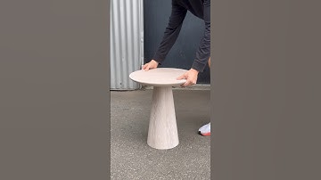 Simple conical pedestal base side table. #woodworking #minimalism #woodturning #interiordesign