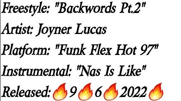 Joyner Lucas - Backwords Pt.2 Freestyle (Lyrics)*EXPLICIT