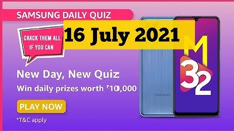 Amazon Samsung Daily Quiz Today Answers |