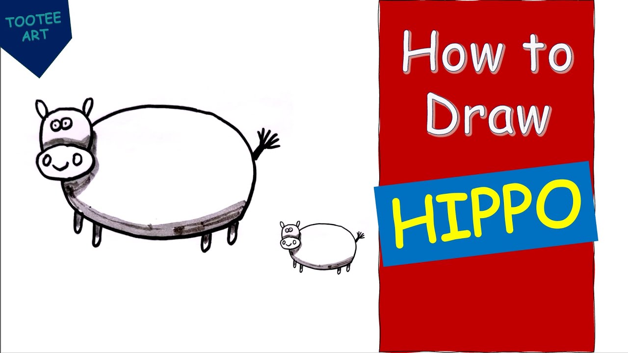 HIPPO - Easy Drawing with Ms. Rachel | Toddler learning drawings