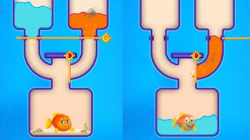 Perfect Level #1 - Save The Fish  - Pull the Pin Gameplay All Levels Walkthrough Games Android Ios
