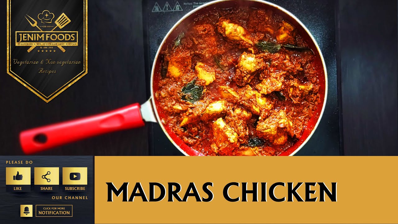 Madras chicken Chicken Recipe South Indian Style YouTube