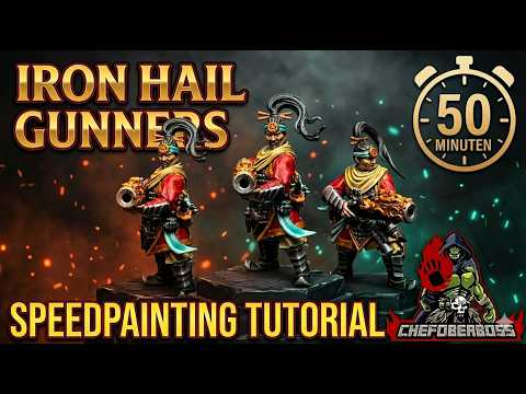 Paint Grand Cathay Iron Hail Gunners miniatures in just 50 minutes! Speedpainting Tutorial