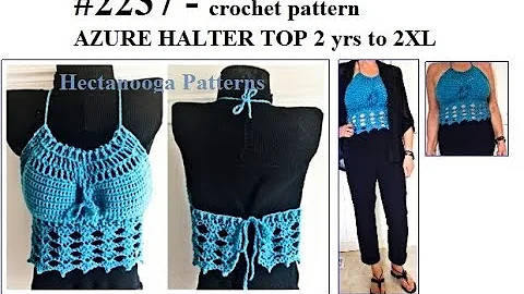 Stunning Azure Crochet Halter Top Pattern - Get it for Free