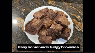 Easy homemade fudge brownies    #brownies