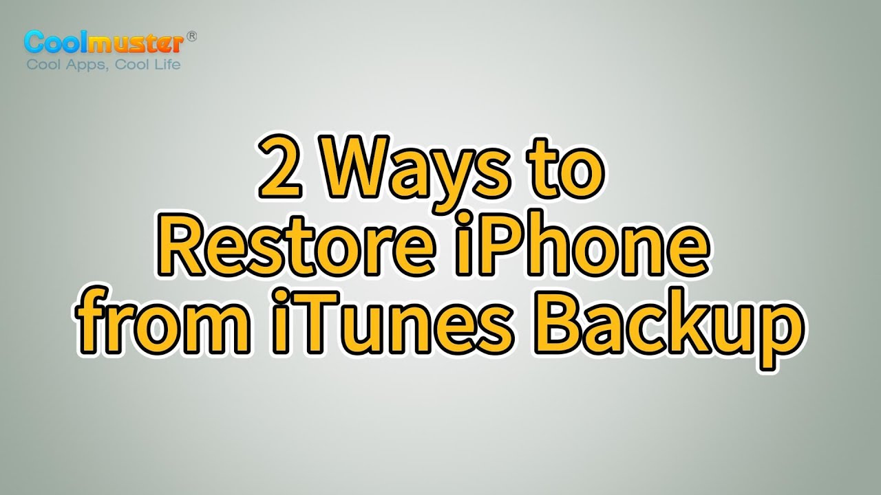 How to Restore iPhone from iTunes Backup in 2 Proven Ways - YouTube