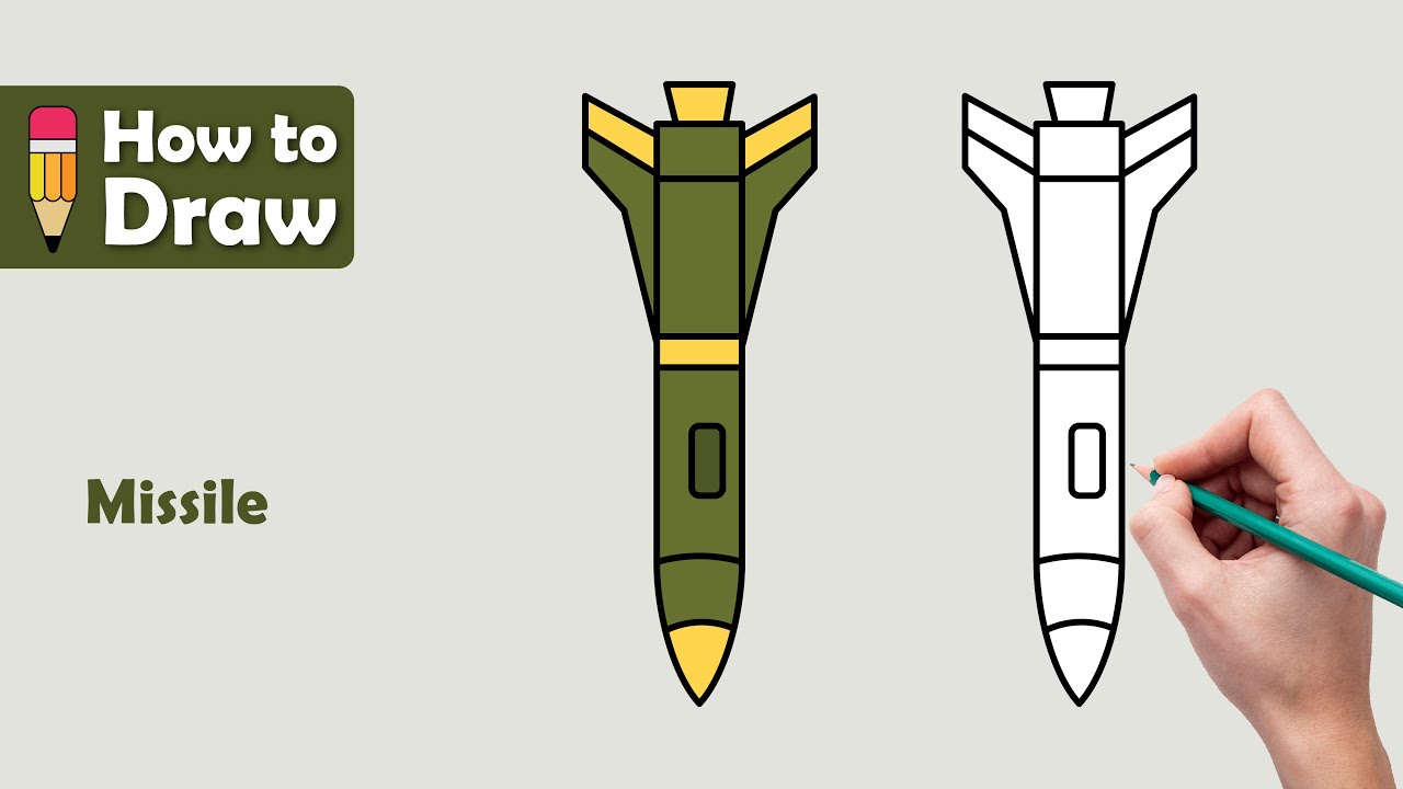 [#4/8] ✏️ Military Missile & Bomb Drawing - Fast and Easy for Beginners! 💥🚀 
