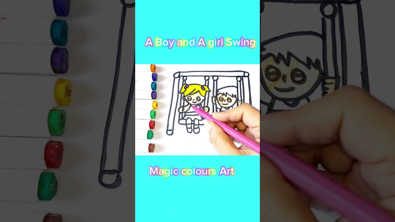 A Boy and a girl on Swing 