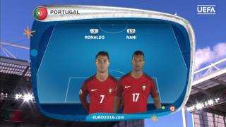 Portugal line-up v Croatia: UEFA EURO 2016