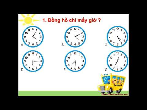 Toán 3 - Bài học: Xem đồng hồ