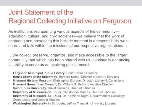 Documenting Ferguson: Building a community digital repository
