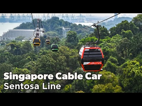 Singapore Cable Car Sentosa Line (Merlion to Siloso Point Station ...