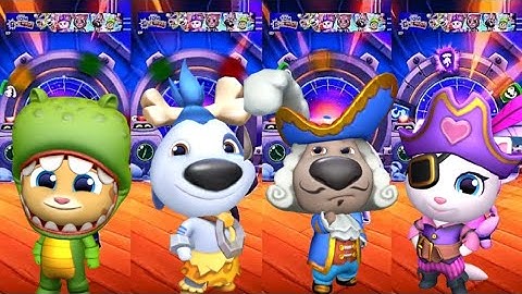 SQUID GAME Talking Tom Time Rush & Talking Tom Gold Run- Gameplay Walk-through