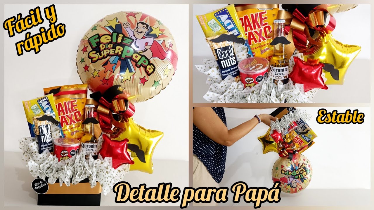 Arreglo con cerveza para Papá* Regalo fácil para el día del padre* Ancheta el día del padre -