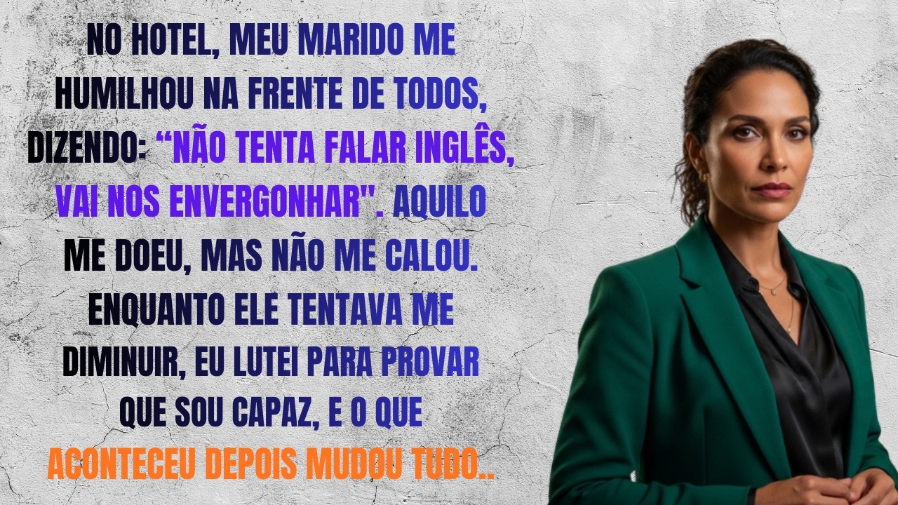 Marido me humilhou na recepção do hotel  “Não tenta falar inglês, vai nos envergonhar” Mas falei